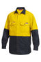 Picture of Hard Yakka Shieldtec Fr Hi-Visibility Two Tone Open Front Long Sleeve Shirt Y04450