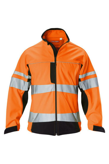 Picture of Hard Yakka Hi-Visibility Two Tone Soft Shell Jacket With Stretch Tape Y06546