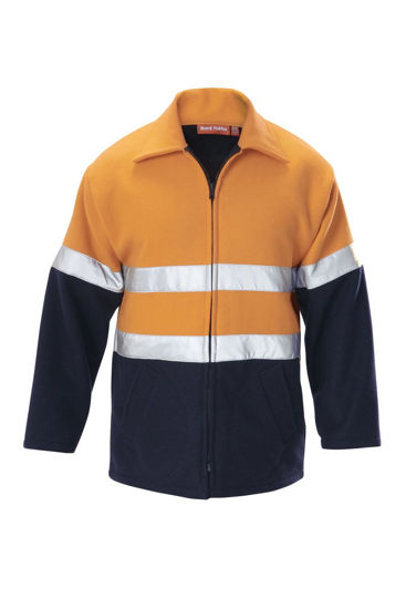 Picture of Hard Yakka Foundations Hi-Visibility Two Tone Bluey Jacket With Tape Y06554
