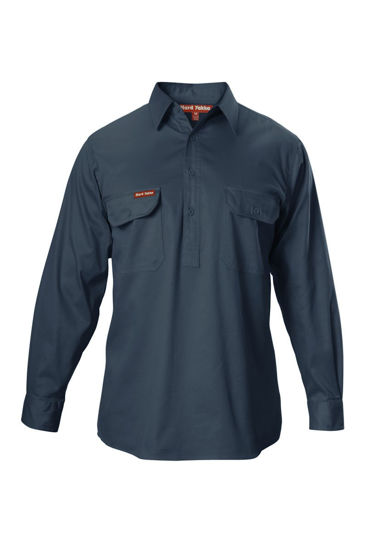 Picture of Hard Yakka Foundations Cotton Drill Closed Front Shirt Long Sleeve Shirt Y07530