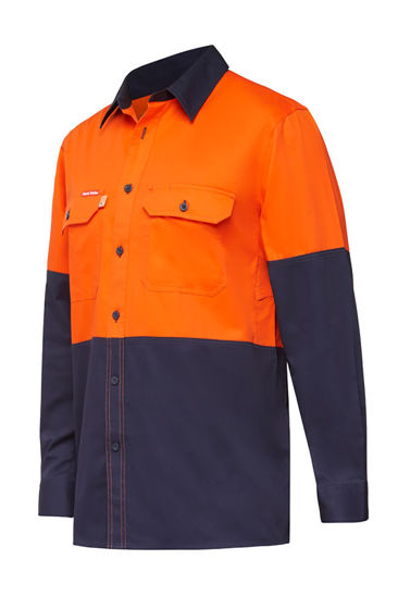 Picture of Hard Yakka Koolgear Hi-Visibility Two Tone Ventilated Long Sleeve Shirt Y07730