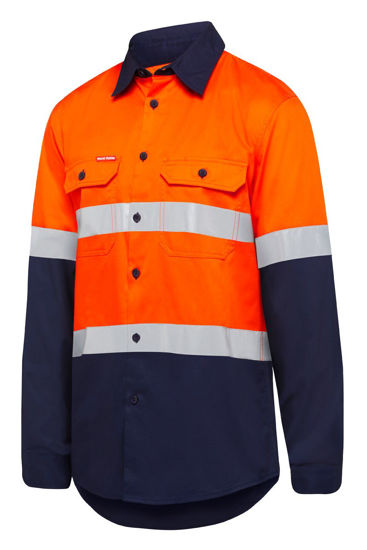 Picture of Hard Yakka Shirt Long Sleeve 2 Tone Taped Vented Y07940