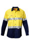 Picture of Hard Yakka Koolgear Hi-Visibility Two Tone Cotton Twill Ventilated Shirt With Tape Long Sleeve Y07978