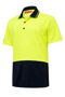 Picture of Hard Yakka Hi Vis 2 Tone L/Sl Micro Mesh Polo Y19605