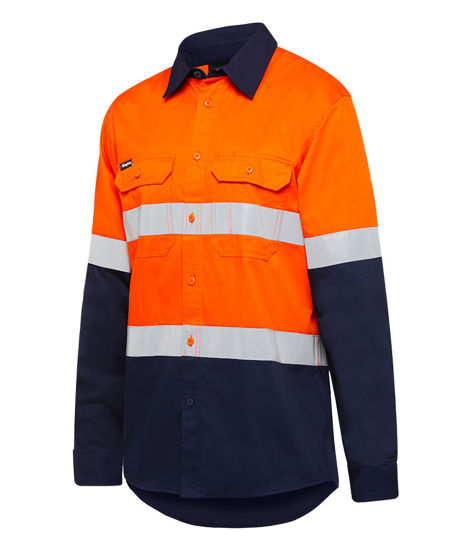 Picture of Kinggee Stretch Spliced Shirt With Tape K04050