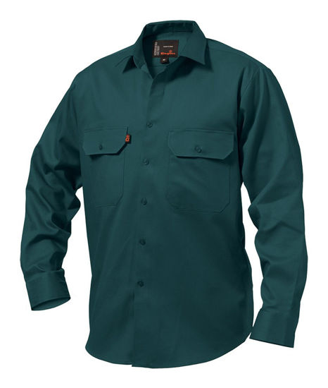 Picture of Kinggee Open Front Drill Shirt Long Sleeve K04010