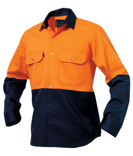Picture of Kinggee Spliced Drill Shirt K54015