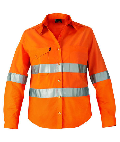 Picture of Kinggee Workcool 2 Women'S Hi-Vis Reflective Shirt Long Sleeve K44545