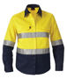 Picture of Kinggee Women'S Reflective Spliced Drill Shirt Long Sleeve K44532