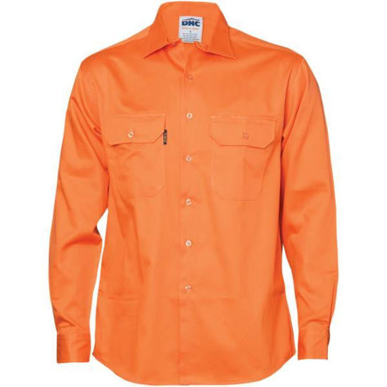 Picture of Dnc Cotton Drill Work Shirt, Long Sleeve 3202