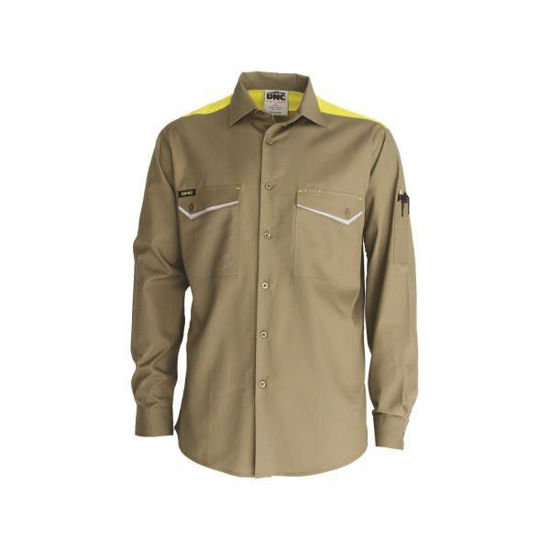 Picture of Dnc Ripstop Cool Cotton Tradies Shirt, Long Sleeve 3582