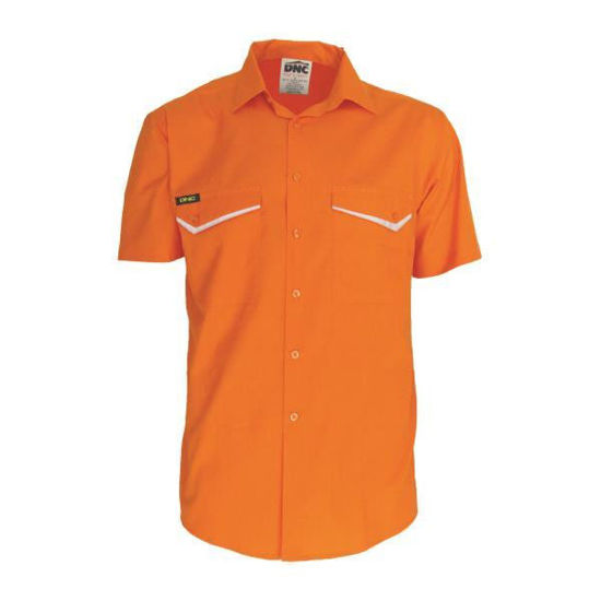 Picture of Dnc Hi-Vis Ripstop Cotton Cool Shirt, Short Sleeve 3583
