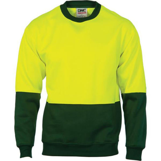 Picture of Dnc Hi-Vis Two Tone Fleecy Sweat Shirt, Crew Neck 3821