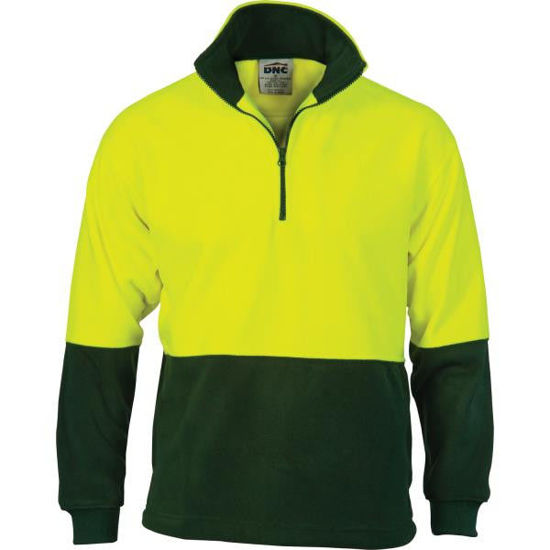 Picture of Dnc Hi-Vis Two Tone 1/2 Zip Polar Fleece 3825