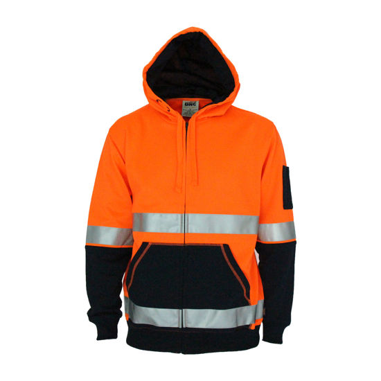 Picture of Dnc Hi-Vis 2 Tone Fulzip Fleecy Hoodie Csr 3788