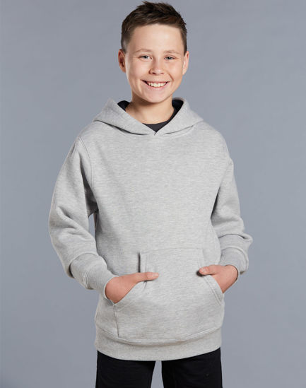 Picture of Winning Spirit Kids' Close Front Contrast Fleecy Hoodie FL09K