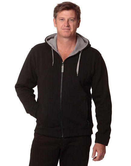 Picture of Winning Spirit Men's Full Zip Contrast Fleece Hoodie FL17