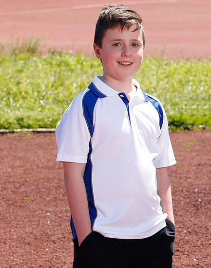 Picture of Winning Spirit Kids' Mini Waffle Cooldry Polo PS49K