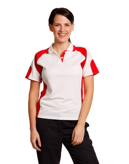 Picture of Winning Spirit Ladies' Cooldry Contrast Polo With Sleeve Panel PS62