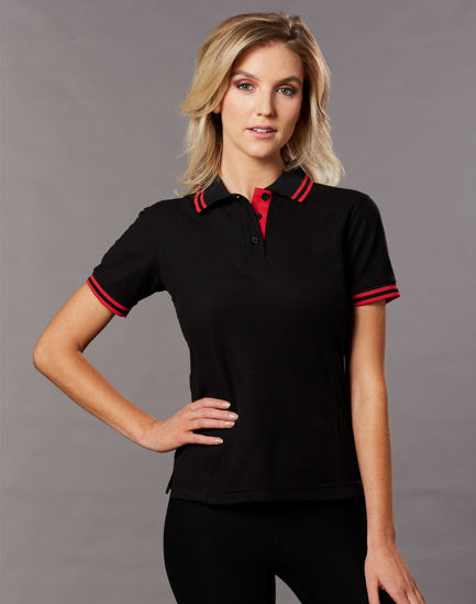 Picture of Winning Spirit Ladies' Truedry Contrast S/S Polo PS66