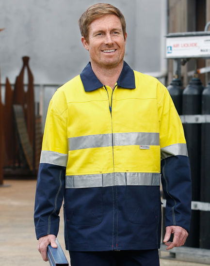 Picture of Winning Spirit Hi-Vis Two Tone Work Jacket With 3M Tapes SW46
