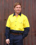 Picture of Winning Spirit Hi-Vis Cotton Drill Shirt L/S SW54