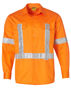 Picture of Winning Spirit Men'S Hi-Vis L/S Drill Shirt With 3M Tapes SW56