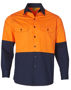 Picture of Winning Spirit Hi-Vis Two Tone Cool-Breeze L/S Cotton Work Shirt SW58