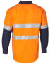Picture of Winning Spirit Men'S Hi-Vis Cotton Twill L/S Safety Shirt (3M Tape) SW68