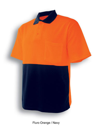 Picture of Bocini Unisex Adult Hi-Vis Poly/Cotton Polo -Short Sleeve SP0359