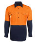 Picture of JB's wear Hi Vis Close Front Long Sleeve Shirt 190G 6HVCF