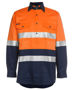 Picture of JB's wear Hi Vis (D+N) Close Front Long Sleeve Shirt 190G 6HWCF