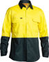 Picture of Bisley Two Tone Hi Vis Cool Lightweight Drill Shirt - Long Sleeve BS6895