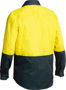 Picture of Bisley 2 Tone Closed Front Hi Vis Drill Shirt - Long Sleeve BSC6267