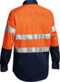 Picture of Bisley 2 Tone Closed Front Hi Vis Drill Shirt 3M Reflective Tape - Long Sleeve BTC6456