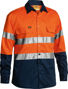 Picture of Bisley 2 Tone Hi Vis Shirt 3M Reflective Tape - Long Sleeve BT6456