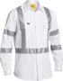 Picture of Bisley 3M Taped White Drill Shirt BS6807T