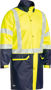 Picture of Bisley Taped Two Tone Hi Vis Stretch Pu Rain Coat BJ6935HT