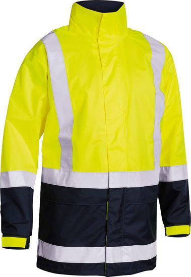 Picture of Bisley Two Tone Taped Hi Vis Rain Shell Jacket BJ6966T