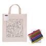 Picture of Colouring Short Handle Calico Bag & Crayons LL5522