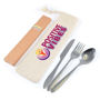 Picture of Banquet Cutlery Set & Straws In Calico Pouch LL8799