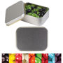 Picture of Corporate Colour Mini Jelly Beans in Silver Rectangular Tin LL335