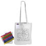 Picture of Colouring Long Handle Cotton Bag & Crayons LL5521