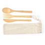 Picture of Miso Bamboo Cutlery Set in Calico Pouch LL8794